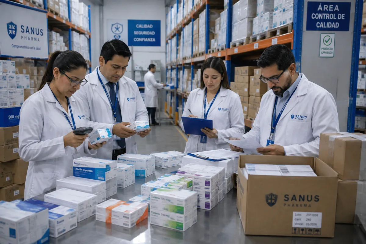 Sanus Pharma team in the quality control area